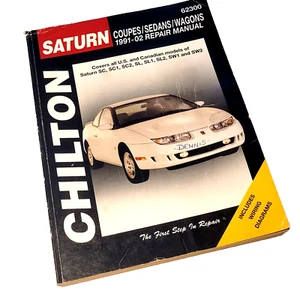 Chilton 62300 Saturn Coupes Sedans Wagons 1991-2002 Repair Manual For All Models - Picture 1 of 14