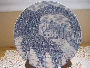 American Atelier At Home Blue Toile 5217 Salad Plate, 8 1/4" Diameter - Picture 1 of 5