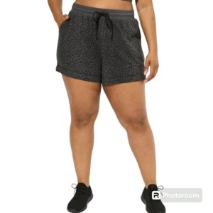 6X 30W Torrid Grey Leopard Fleece Aufnäher Tasche Kurz Baumwolle Active Lounge Yoga mit - Bild 1 von 10