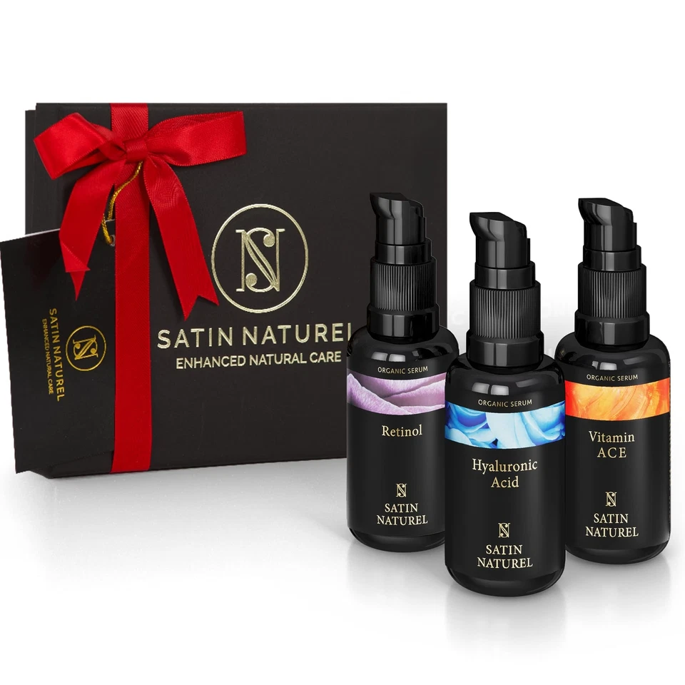 Satin Naturel Coffret Cadeau Femme - Acide Hyaluronique Serum Visage + Vitami... - Imagem 1 de 4
