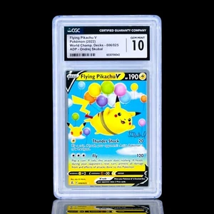 CGC 10 Pokémon Flying Pikachu V 006/025 World Championships Ondrej Skubal - Picture 1 of 2
