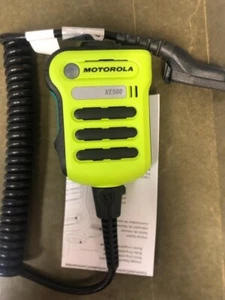 PMMN4107 PMMN4107C Motorola XE500 REMOTE SPEAKER MICROPHONE NO CH KNOB GREEN New - Zdjęcie 1 z 3