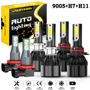 For Kia Forte 2017-2018 Combo LED Headlight Bulbs High Low Beam Fog Light Kit - Picture 1 of 14