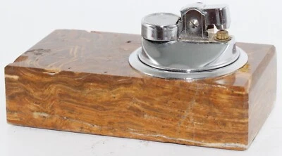 Encendedor de gas fabricante desconocido-en base de ónix-no funciona-presume Italia Foto 1 de 3