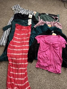 Lot 9 XXL Isabel Maternity Clothing Dresses Long $ Short Sleeve Tops Pants #24 - Picture 1 of 10