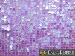 Sequin Clear NEW Paillette Dangle Mesh LAVENDER Fabric / 52" W Sold by the yard - Picture 1 of 3