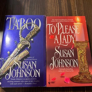 Susan Johnson: To Please A Lady & Taboo. Two Paperback Romance Novels. B66 - Picture 1 of 3