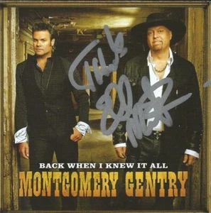 Montgomery Gentry Autographed Back When I Knew It All CD (Signed By 1) - Picture 1 of 2