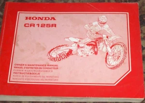 HONDA CR125R OWNER'S MAINTENANCE MANUAL - Picture 1 of 1