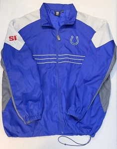 VINTAGE Reebok NFL SI Indianapolis Colts Mens Football Windbreaker Jacket 2XL - Picture 1 of 11