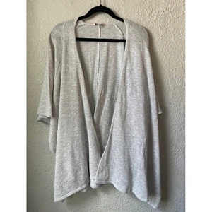 Juicy Couture Knit Cardigan Sweater Women's Medium Gray Metallic Sparkle Duster - Picture 1 of 5