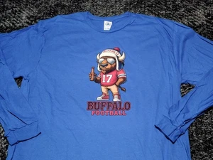 Buffalo Football königsblau 100 % Baumwolle Langarm T-Shirt GRÖSSE XL HERREN/DAMEN - Bild 1 von 3