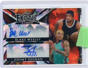 2023 Leaf Exotic JEREMY SOCHAN + BLAKE WESLEY Monarch Ice DUAL AUTO RC 1/1 - Picture 1 of 2