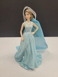 Hallmark 2019 Blue Chiffon Fashion Barbie Porcelain KOC Keepsake Xmas Ornamt - Picture 1 of 5
