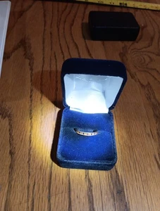 Sterling 925 Ring Size 6. Orange And Red Rhinestone Gems. - Picture 1 of 6