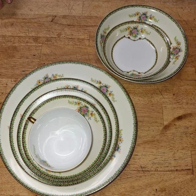Set de 7 piezas - Plato de cena porcelana Noritake Amarillo antiguo vintage ect Foto 1 de 2