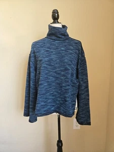 We The Free turtleneck pullover womens M blue flare sleeve - Picture 1 of 9