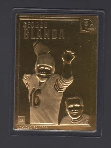 Tarjeta de fútbol americano George Blanda años 90 Danbury como nueva cubierta oro 22kt #46 Raiders - Imagen 1 de 2