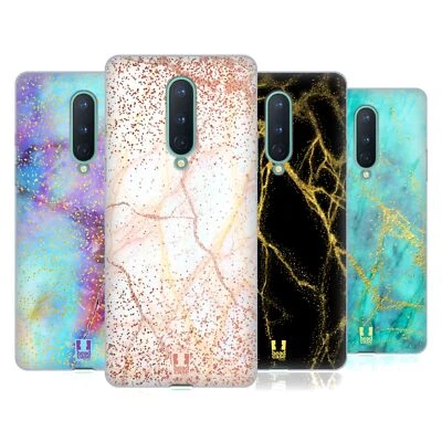 FUNDA DE GEL SUAVE CON ESTAMPADO DE MÁRMOL BRILLANTE HEAD CASE DESIGNS PARA TELÉFONOS GOOGLE ONEPLUS Foto 1 de 4
