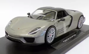 Welly 1/18 Scale Diecast 18051W - Porsche 918 Spyder Carbon Roof - Grey - Picture 1 of 5