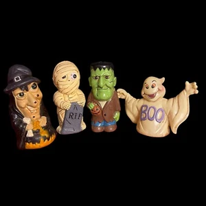 Set 4 stampi per soffiaggio vintage Dynagood decorazione Halloween NO LUCI O PALI SCHEGGIATI - Foto 1 di 14