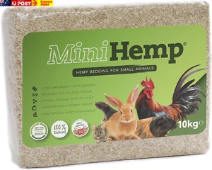 Minihemp Wood Bedding for Small Animals, Brown, 10Kg, & Biodegradable, Ultra Abs - Picture 1 of 4
