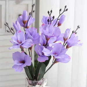 5 Tenedores 20 Cabezas Flores Artificiales Alta Calidad Otoño Magnolia Decoración del Hogar Flujo - Imagen 1 de 13