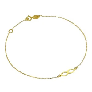 Fine 9ct Gold Infinity 7.5 Inch Extender Bracelet - Picture 1 of 4