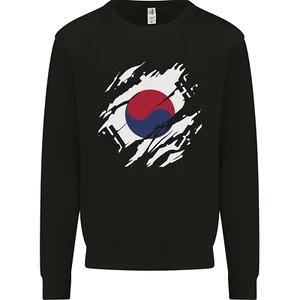 Torn South Korea Flag Korean Day Football Kids Sweatshirt Jumper - Picture 1 of 97