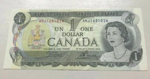1973 Canada 1 One Dollar / Crow-Bouey - World Currency Banknote - Picture 1 of 2