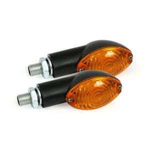 Intermitente Cateye Naranja Negro Corto Eje para Harley-Davidson Con Marca - Imagen 1 de 2