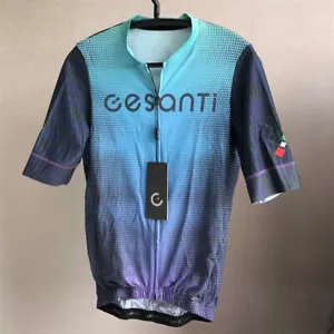 CESANTI Men Cycling Jersey Short Sleeve Non-slip Band Pro Bike Clothing Size S - Picture 1 of 4