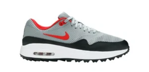 Nike Air Max 1 G Golf Shoes 'Particle Grey/Black/Red' CI7576-002 - Picture 1 of 2