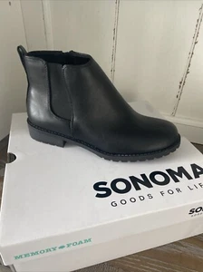 NEW Sonoma Cilantro Women's Ankle Boots, BLACK, Size 7.5 NIB Memory Foam - Picture 1 of 7