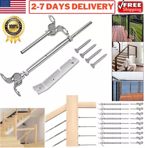 Kit de barandilla de cable para escaleras de 1/8"" Swage palanca tensor herrajes acero inoxidable - Imagen 1 de 23