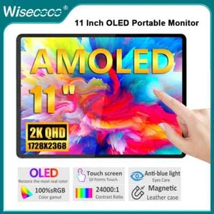 11'' 2K IPS QHD OLED Portable Monitor Touch Screen HDMI Gaming Display 100%sRGB - Picture 1 of 11