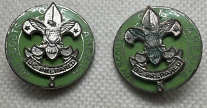 Scoutmaster Collar Brass 7/8” Pins   Pair - Picture 1 of 2