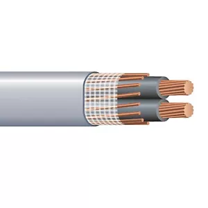 PER FOOT 2-2-4 Copper SEU Service Entrance Cable PVC Jacket Gray 600V - Picture 1 of 1
