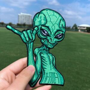Orion Night Visitor Patch Iron/Sew-On Cloth Embroidered Alien "Grey" Applique