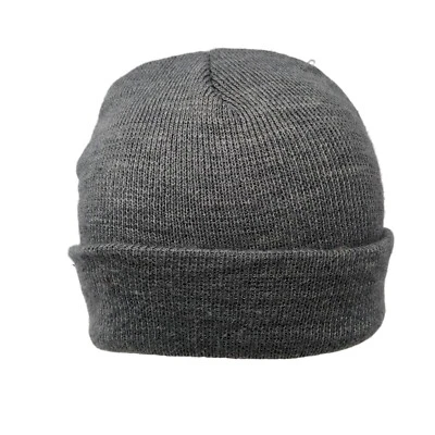 George Knit Beanie Hat Gray One Size Stretch Solid Blank Outdoor - Image 1 of 4