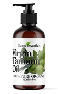 Organic Unrefined Tamanu Oil, 4oz Glass w/ Pump, Imported From Tahiti, 100% Pure - Picture 1 of 4