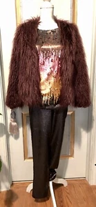 NWT Black Sequin Strechy Slim Pants Size M - Picture 1 of 9