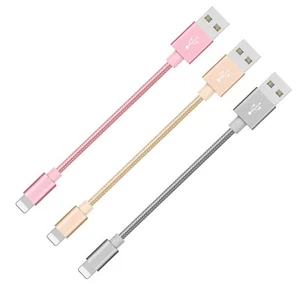 Boost+ Chargers, Short Charger Cable USB Fast Charging Data/Sync Cord 25CM Black - Picture 1 of 7