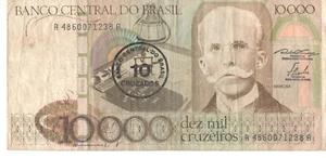 Brazil Banknote 10 Cruzados - C177 / P-206a - 1986 - A4860071238A - Imagen 1 de 2