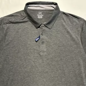 George Men's Poly Polo Shirt - Size 2XL Color: Black Soot Heather - NWT - Picture 1 of 15