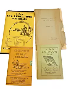 Cataloghi 4 Pesca Mosche Legatura Esca Canna Furgone Willmarth Gopher MacCrosson anni 40 - Foto 1 di 18