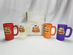 1989 Flintstones Fruit Fizz Super Tazze Set di 4 con Scatola Originale RARO NOS - Foto 1 di 7