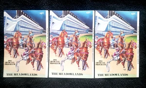 (3) 1985 Meadowlands Racetrack Harness Racing Programs Feb 6, 9, 13 - Picture 1 of 3
