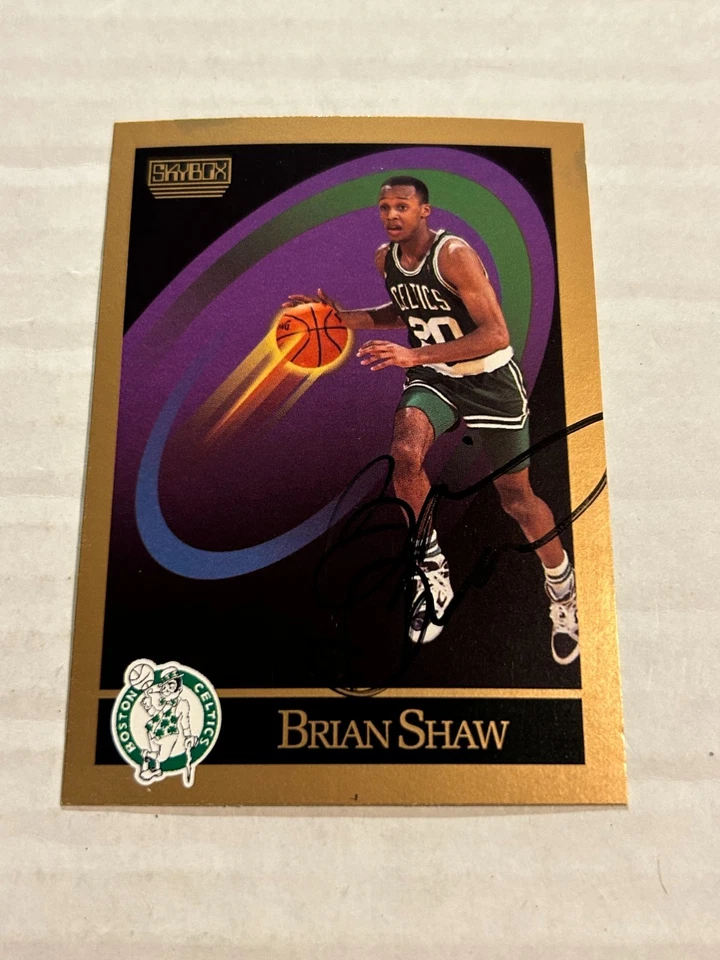 1990-91 SKYBOX NBA BRIAN SHAW #23 SIGNED IP AUTO CELTICS G3 - Image 1 of 2