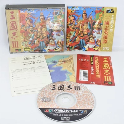 Mega CD SANGOKUSHI III 3 Spine * 1400 Sega mcd - Image 1 of 4